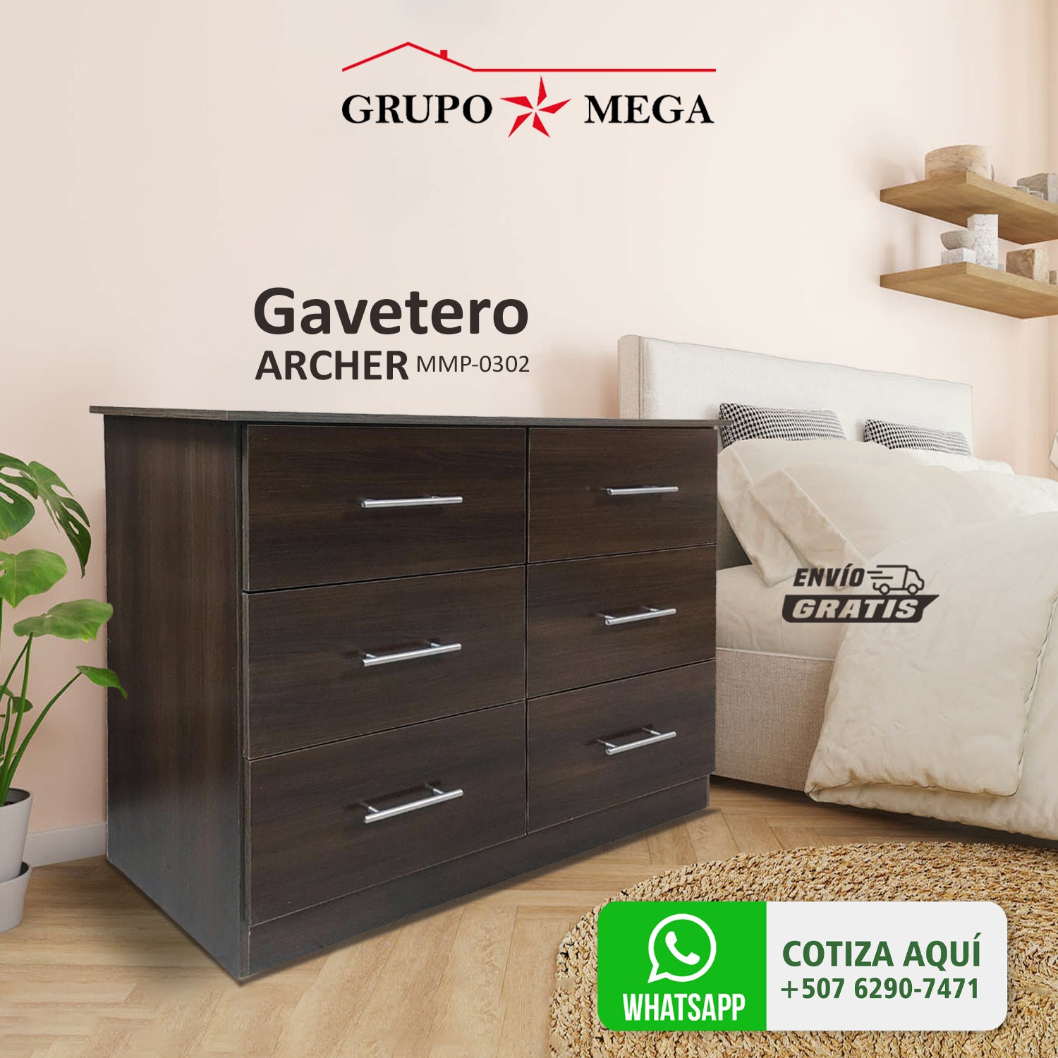 Gavetero Archer de Melamina