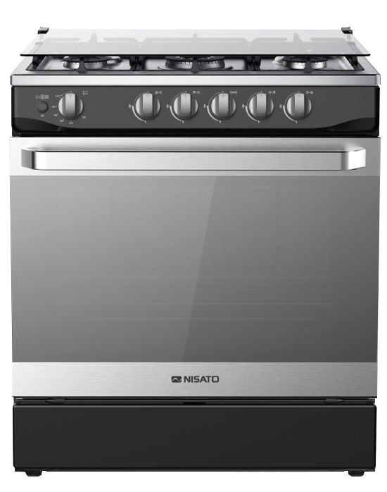Estufa Nisato de 5 Quemadores con Air Fryer Integrado NEP-7735AFNDM