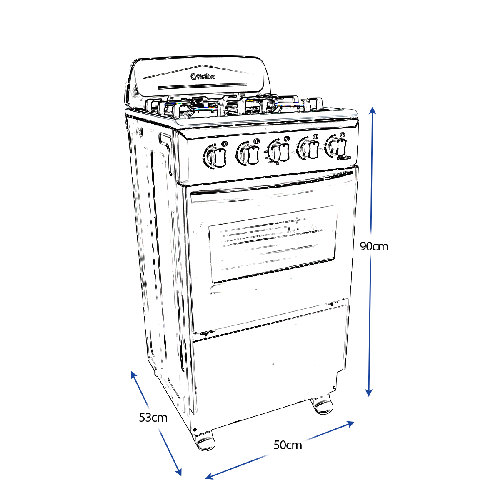 Estufa de 4 Quemadores Hotline HLGR465.