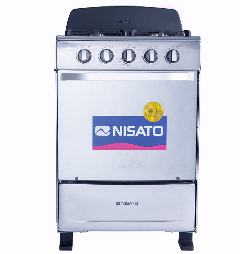 Estufa Nisato 24" Acero Inoxidable 4 Quemadores NE-2464RMS