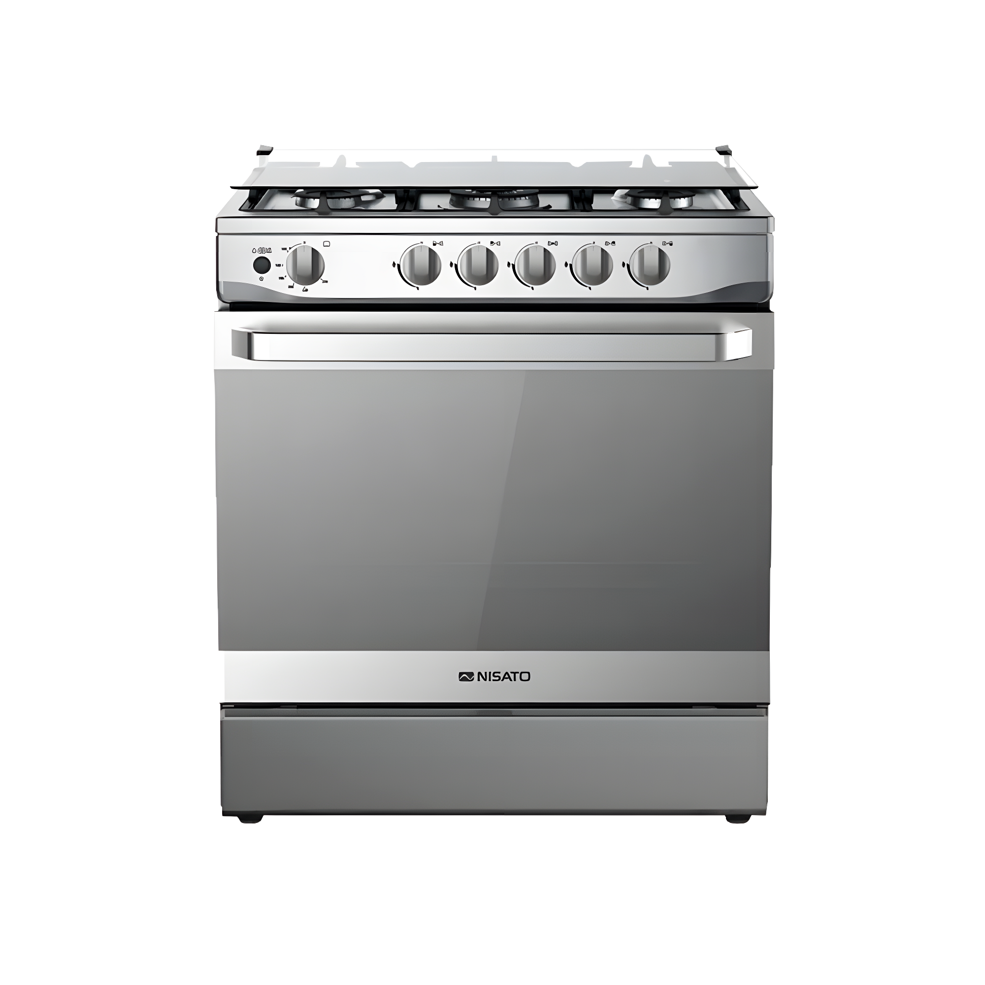 Estufa Nisato de 5 Quemadores con Air Fryer y Rostizador Integrado NEP-7764AFSDM