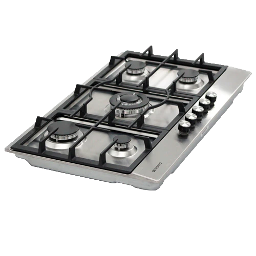 Estufa Nisato Empotrable 36" Acero Inoxidable 5 Quemadores NPCT-90PRODM