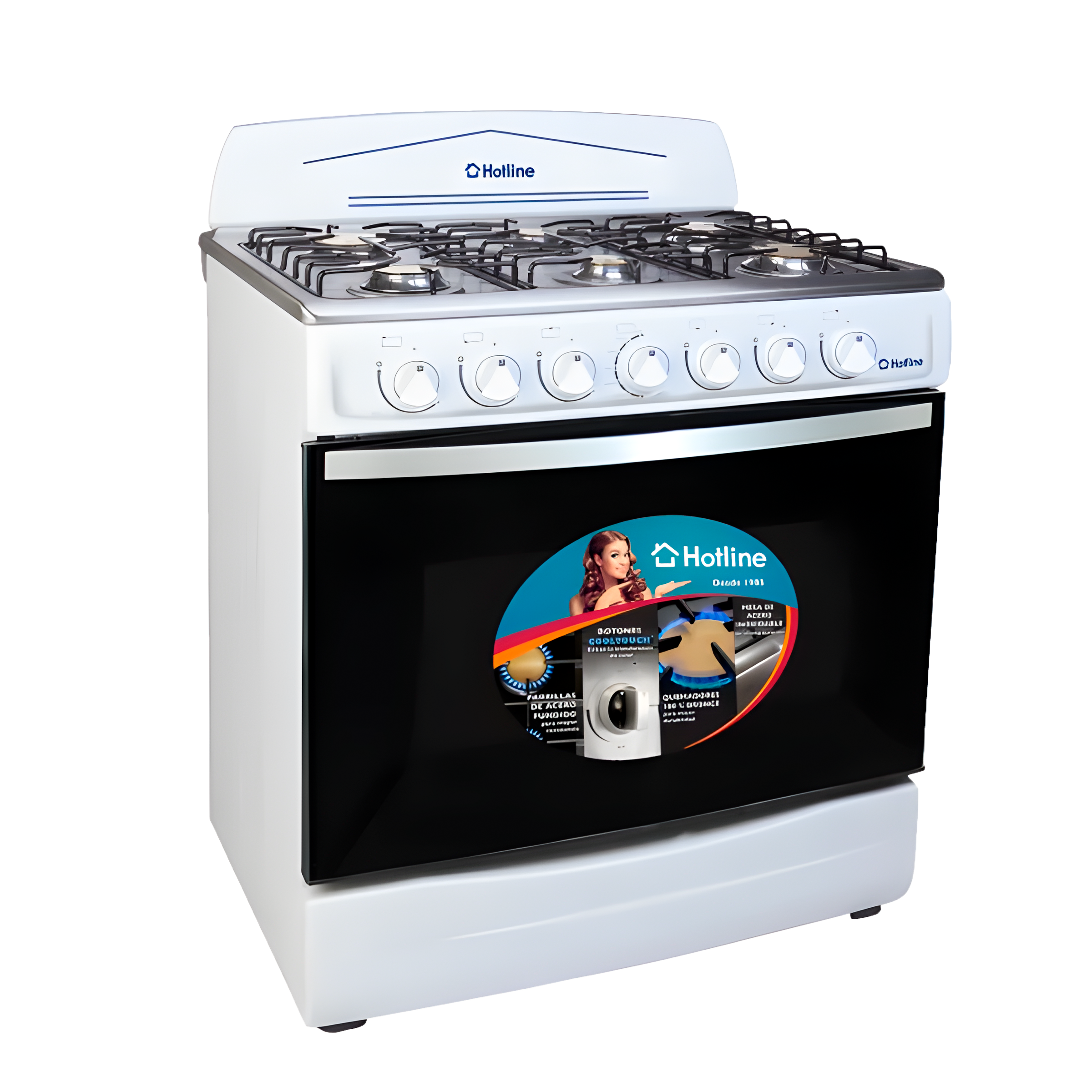 Estufa Hotline 30" Acero Inoxidable 6 Quemadores HLGR760